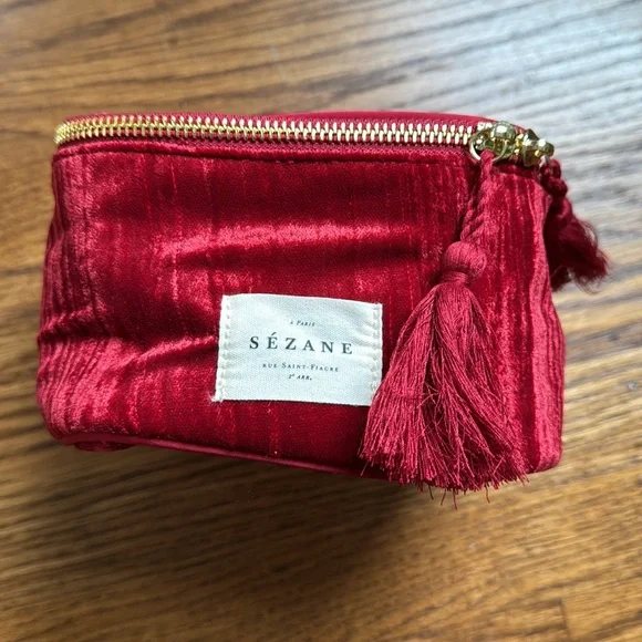 [new] mini vanity in red crushed velvet - Picture 2 of 4